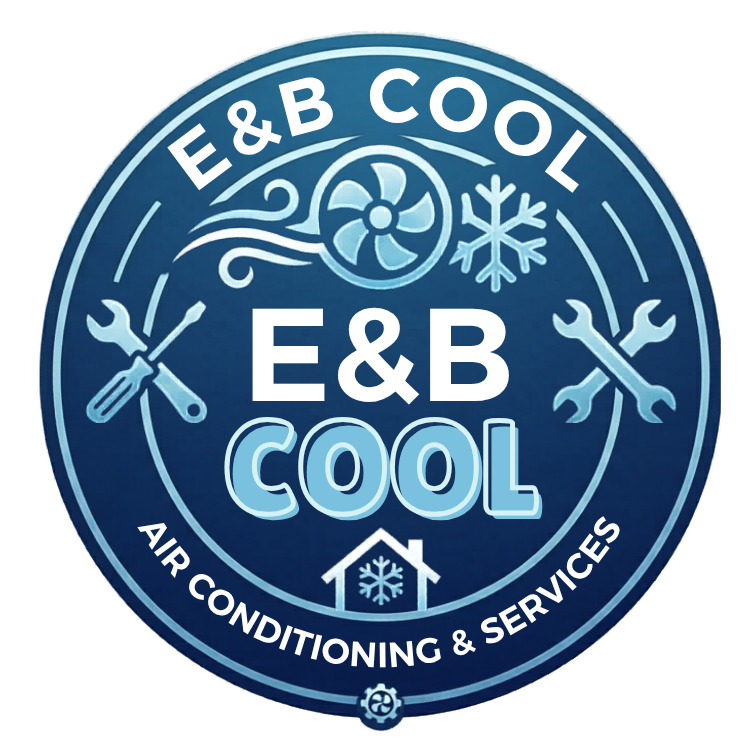 شعار E&B Cool لصيانة وتركيب التكييفات